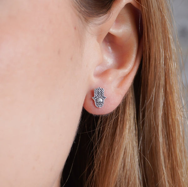 A TOPO MANO HAMSA LOVE 1CM PLATA ITALY