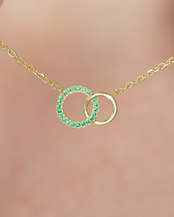 COLLAR ESFERA ESMERALDA 45+5CM