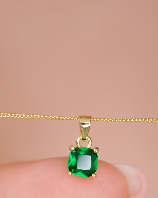 DIJE BRILLO ESMERALDA 6MM